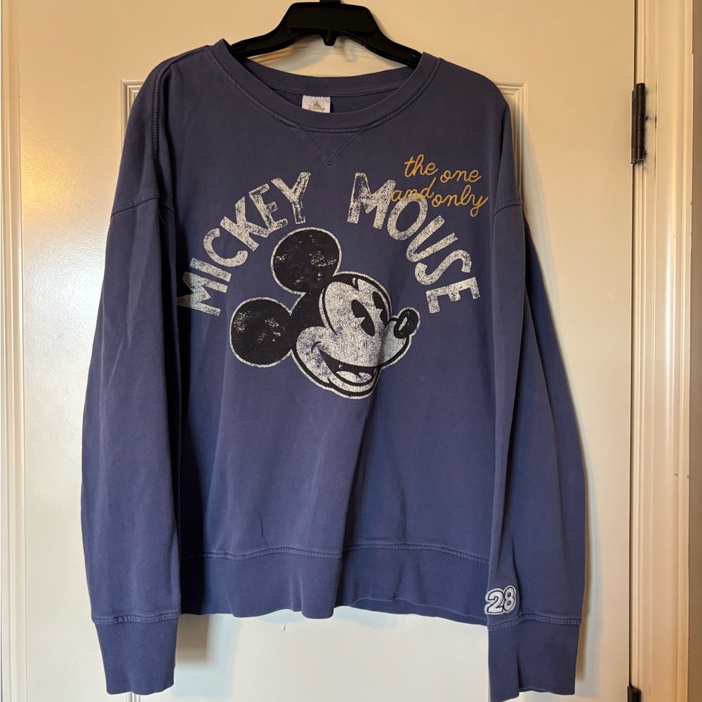 Disney Mickey Navy Blue Graphic Crew Neck